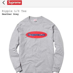 Supreme Ripple Longsleeve tee (Heather Grey)